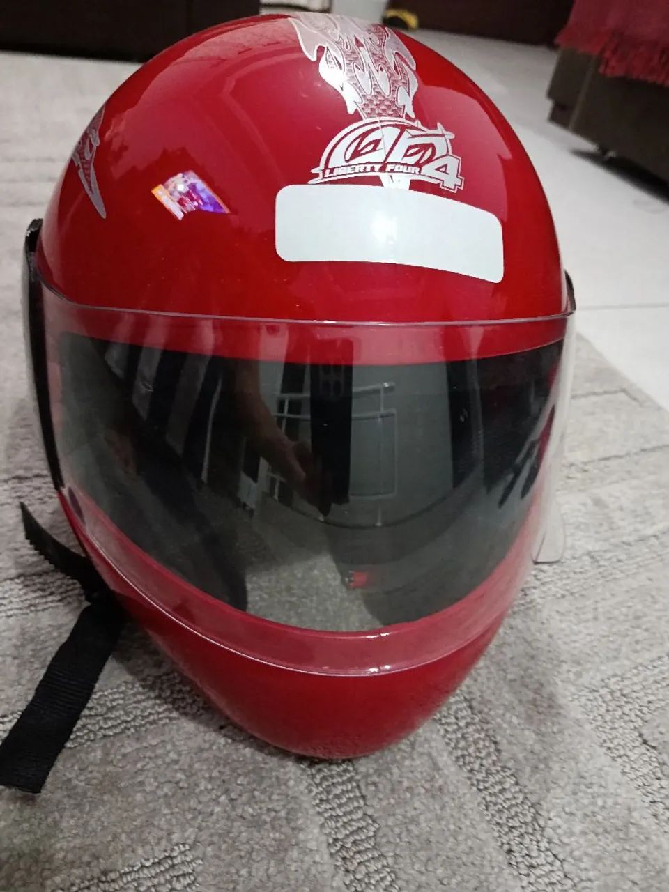 Capacete nº 58-Vermelho - Foto 3