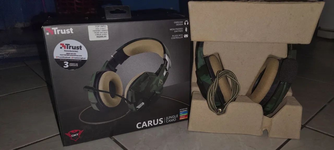 Headset gaming Trust usado ótimo estado.