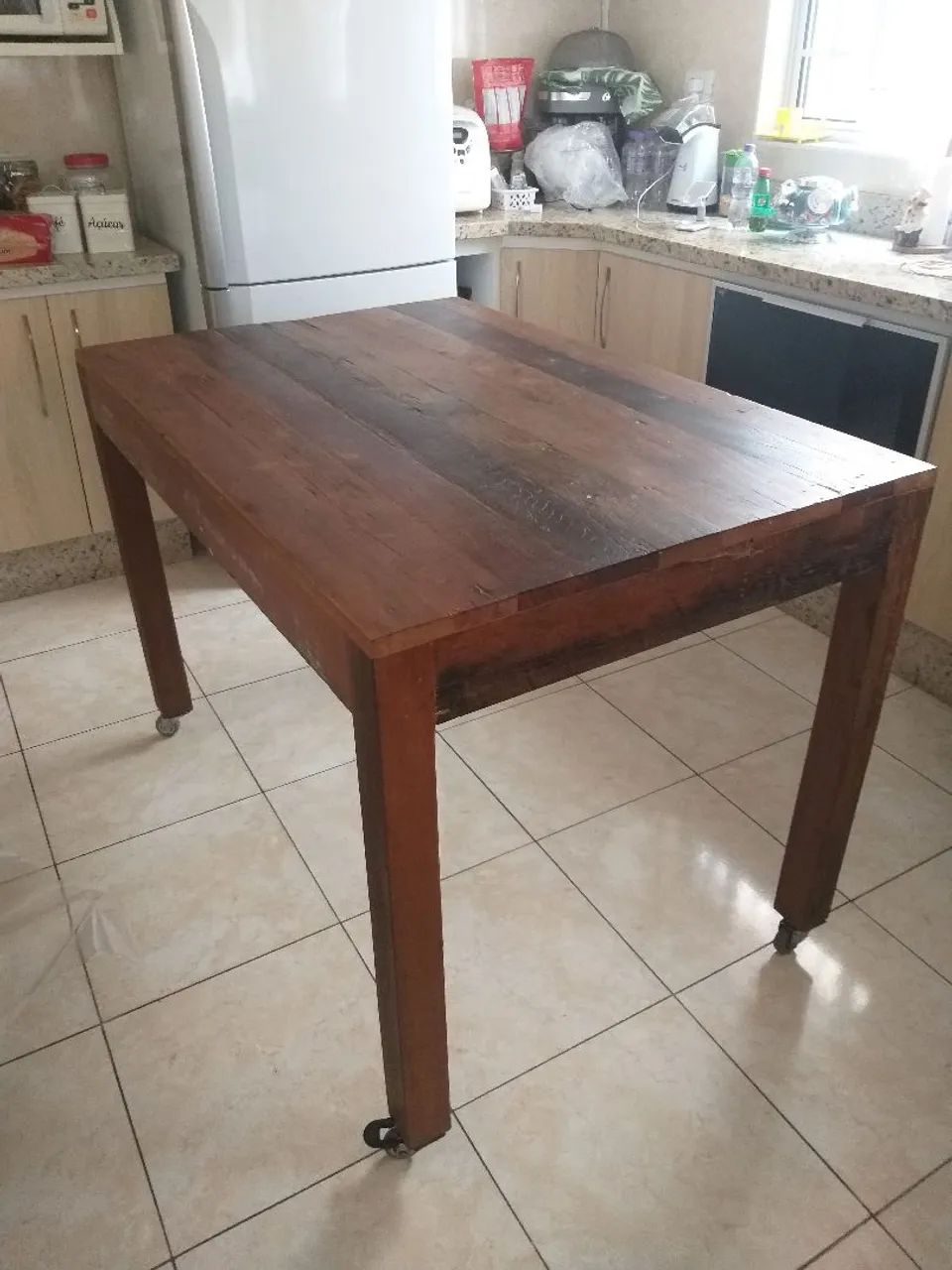 Mesa de madeira de demolição  - Foto 2