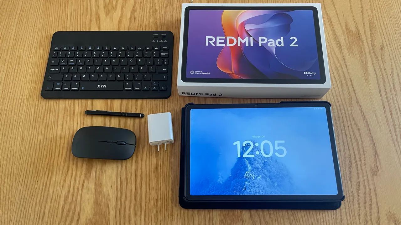 Tablet Redmi Pad 2 + acessórios + capinha e película 