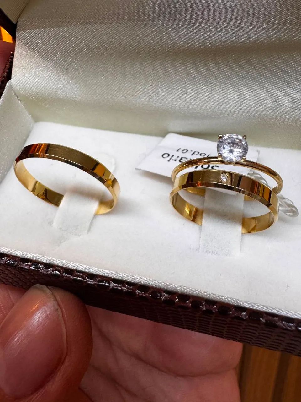 Alianças de ouro 18k 750 - Foto 3
