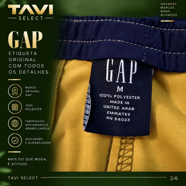 Calça GAP Cargo Amarela - M - Foto 2