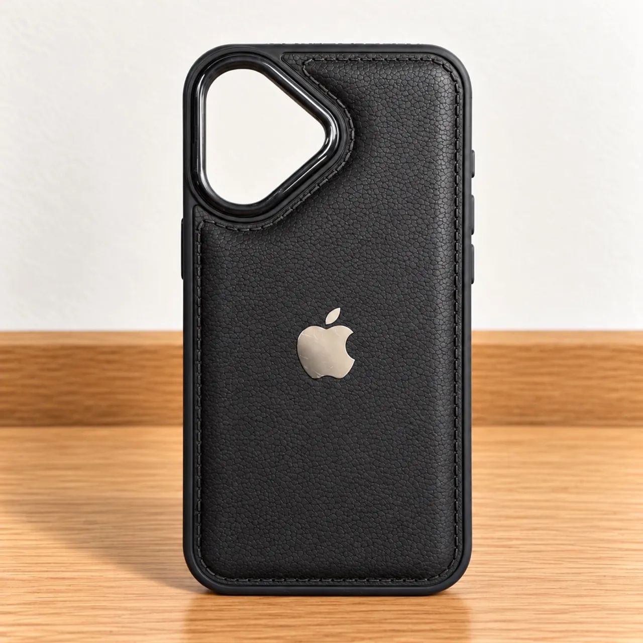 Capa de Couro para iPhone 16 - Preta - Foto 4