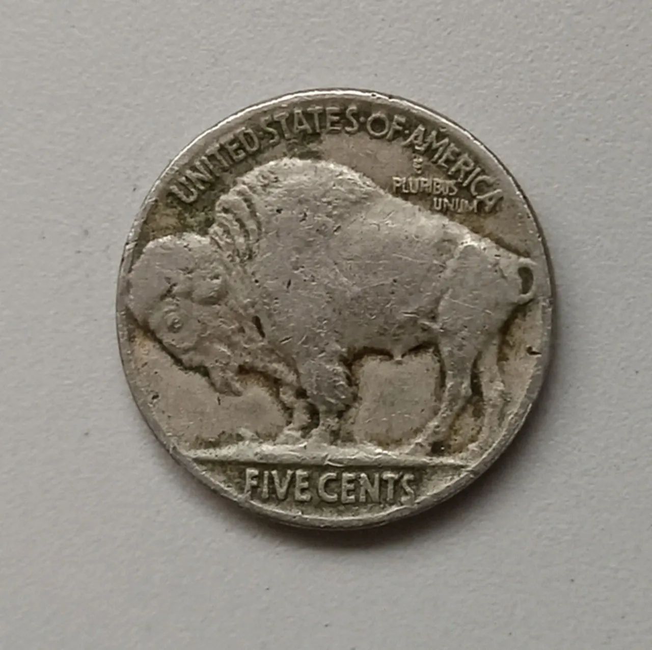 Moeda antiga Buffalo Nickel EUA (1934)
