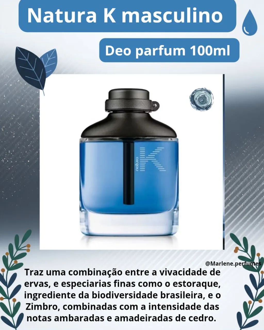 K  Deo parfum Natura masculino Natura- 100ml 