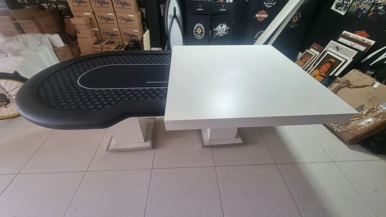 Mesa de Poker Profissional + Tampão de Mesa de Jantar