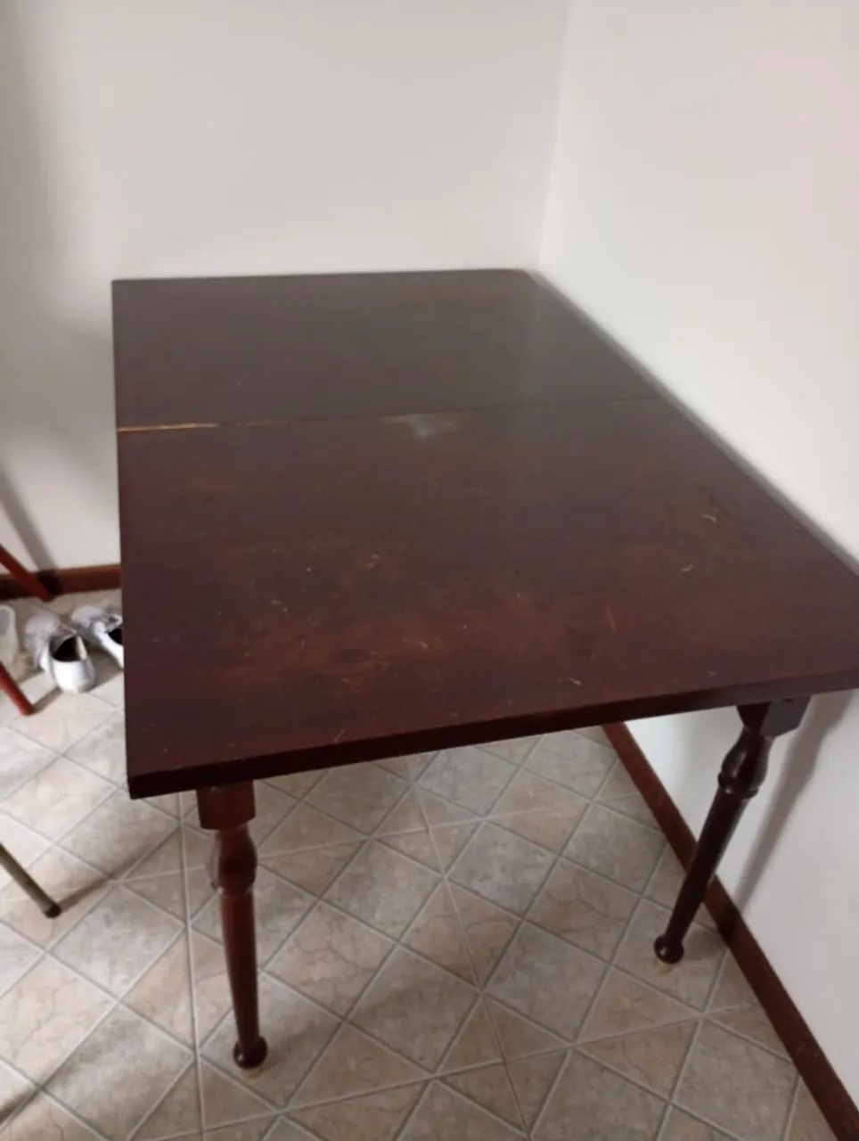 Mesa elástica em madeira estilo colonial usada e conservada  - Foto 5