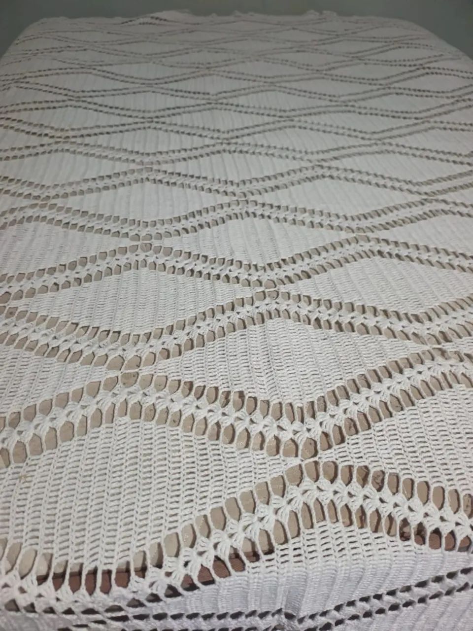 Colcha de crochê Feita com Linha - Foto 3