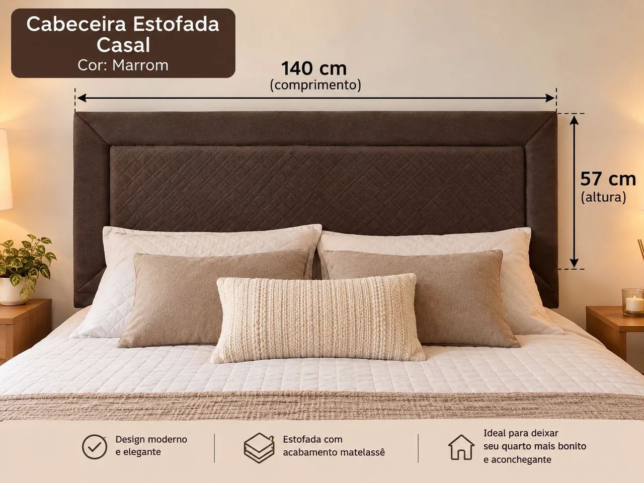 Cabiceira Cama Casal  - Foto 2