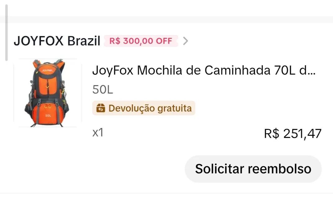 JoyFox Mochila de Caminhada 50L - Foto 2