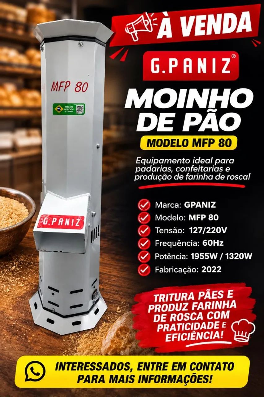 Moedor de pão Gpaniz 