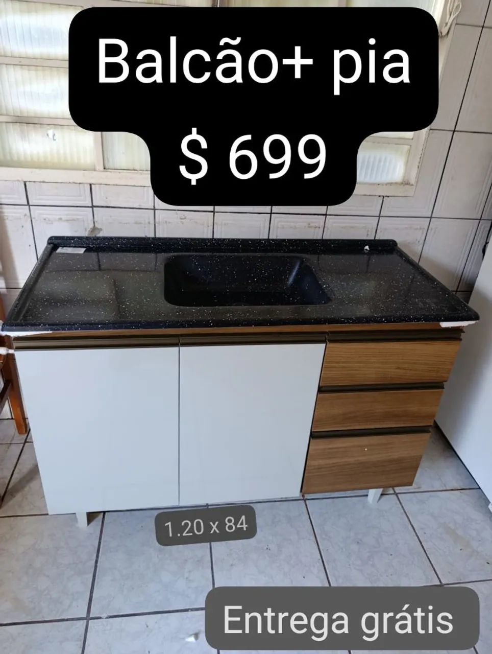 Balcão e pia 