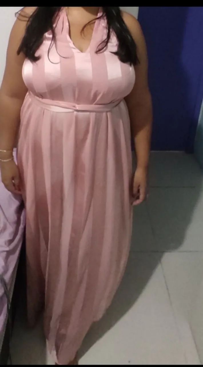 Vestido de festa rose