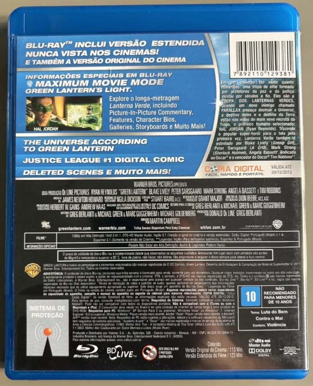 Lanterna Verde Blu-ray Versão Estendida + Cinema Original - Foto 3