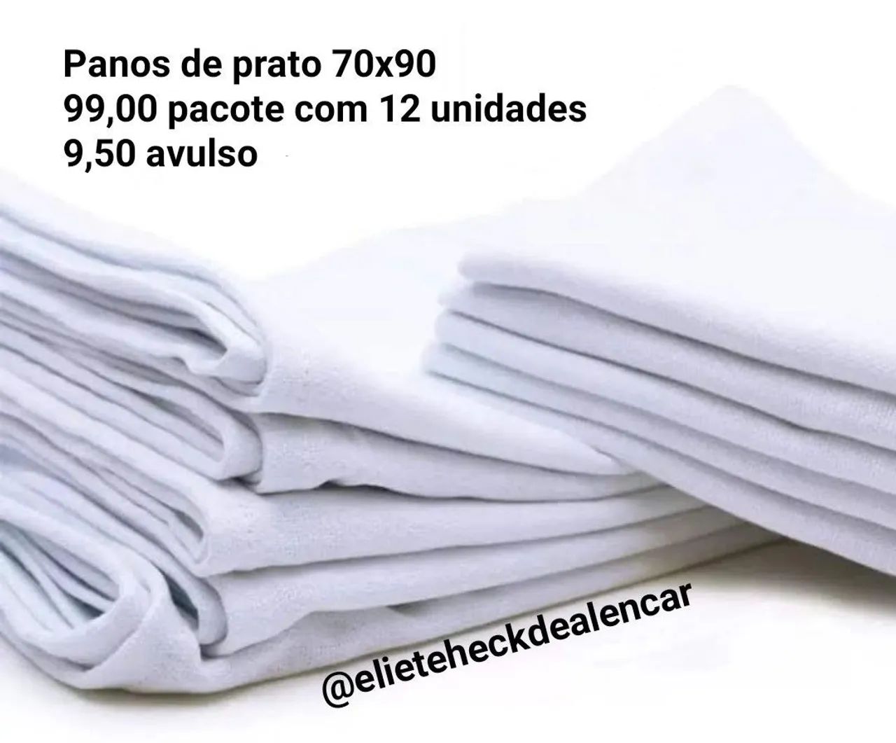 Panos de prato com bainhas  - Foto 3