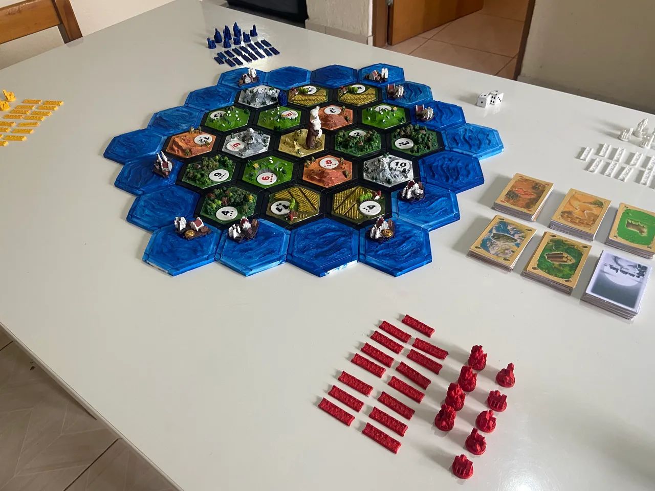 Catan peças 3d pintadas a mão. - Foto 2