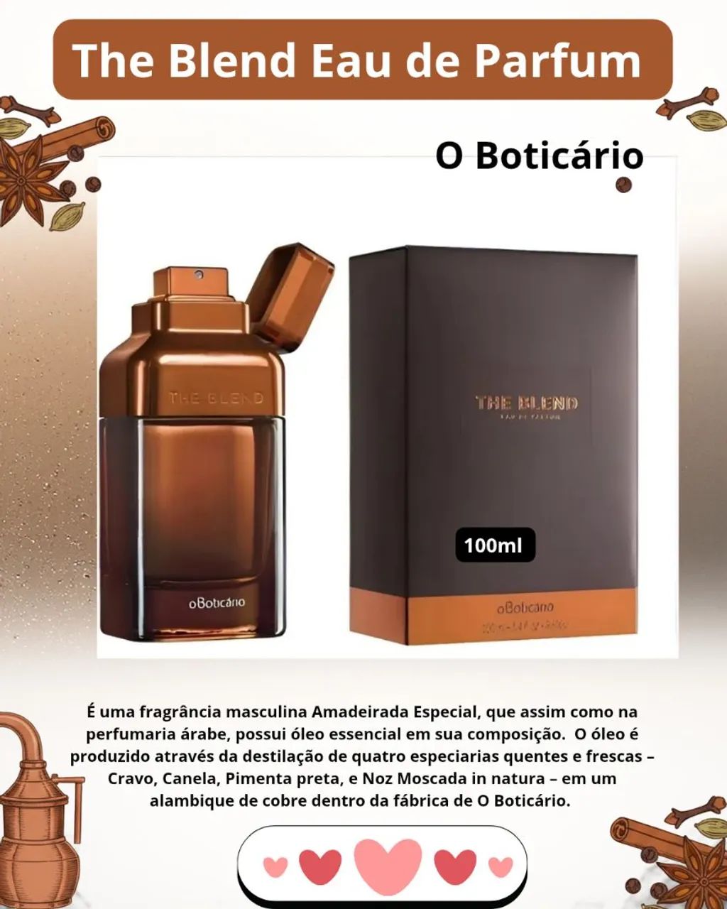 The Blend Eau de Parfum- OBoticario masculino, 100ml 