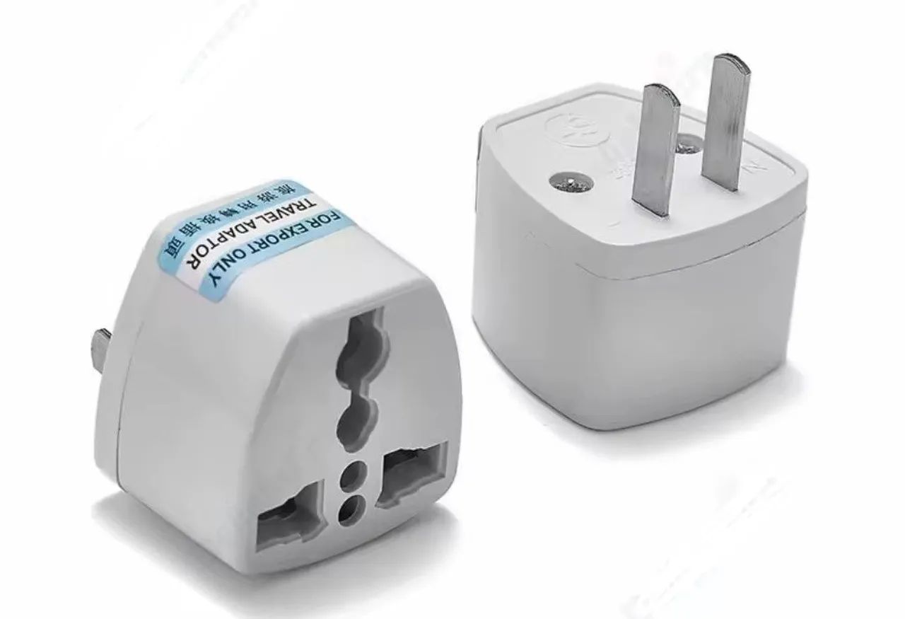 Adaptador plug de tomada 2 pino chato internacional EUA USA Japão UE Brasil tipo A branco
