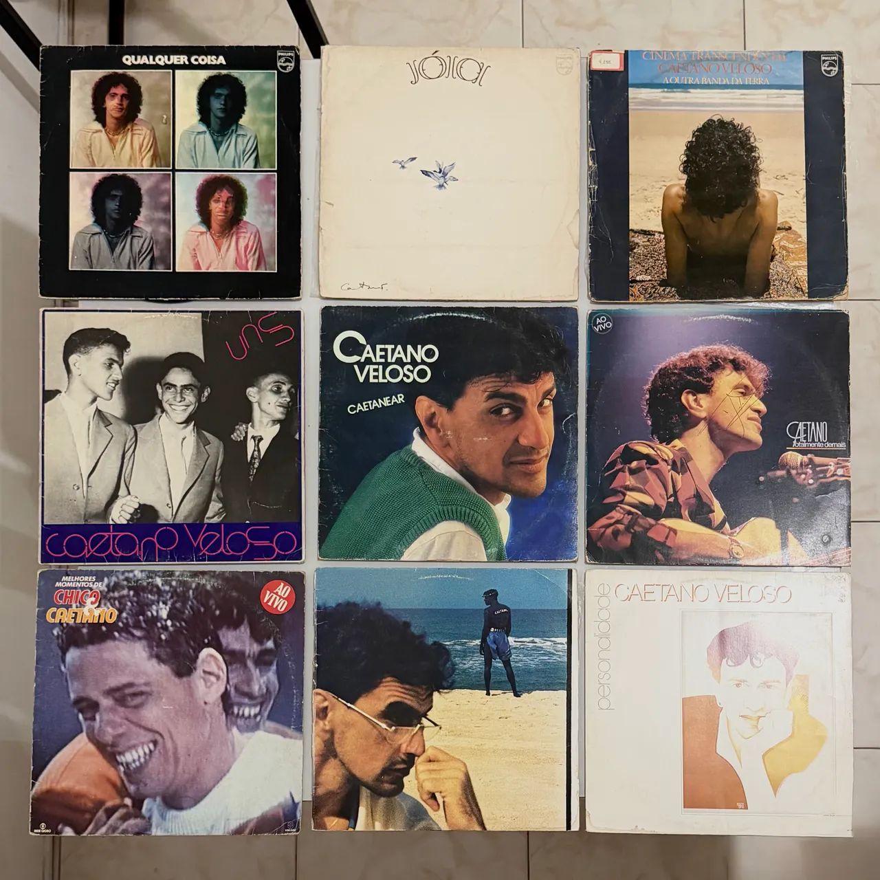 Lote | 9 discos de Caetano Veloso | Vinil | LP
