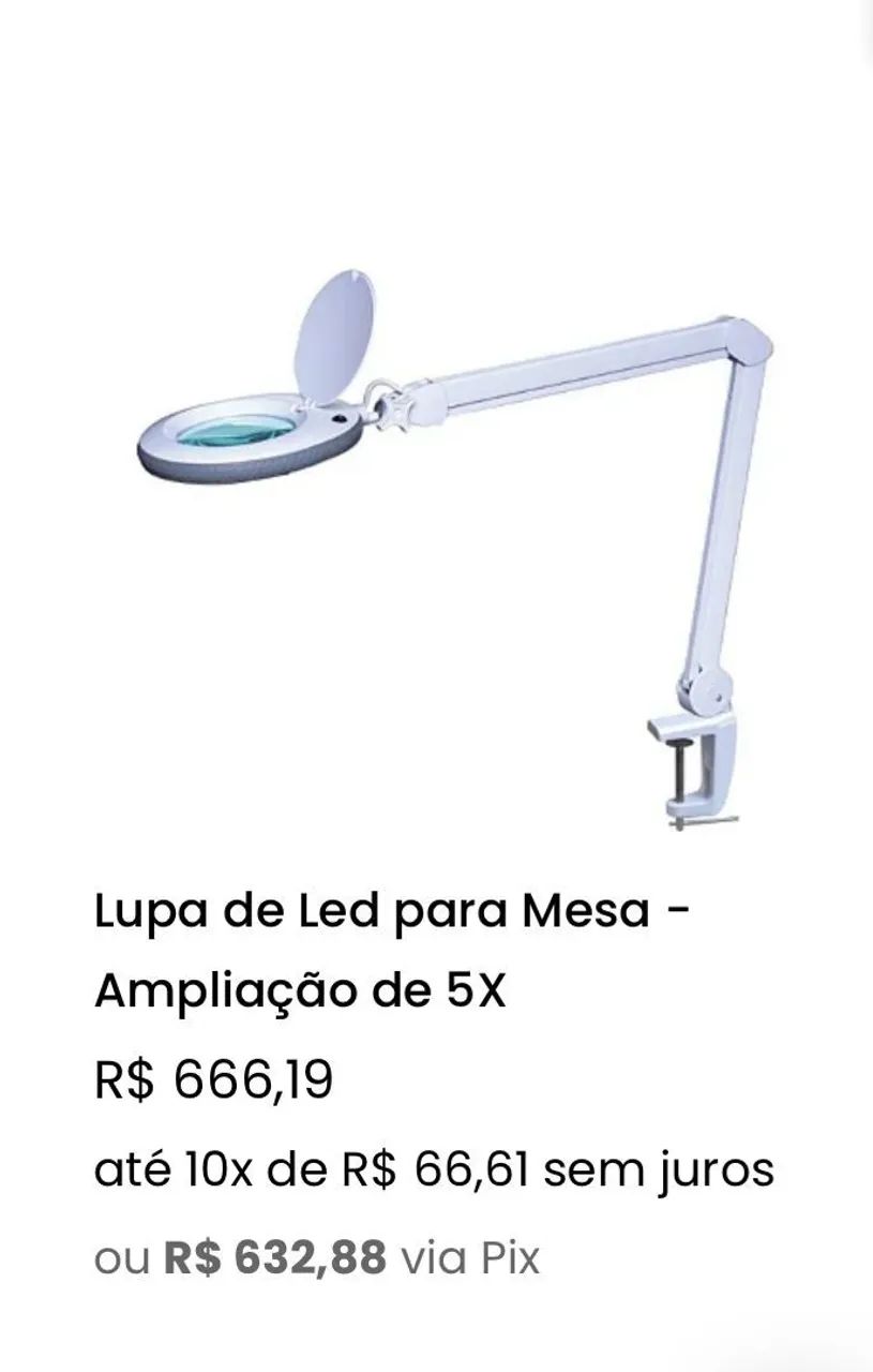 Lupa de Led para Mesa Ampliação 5x - Foto 3