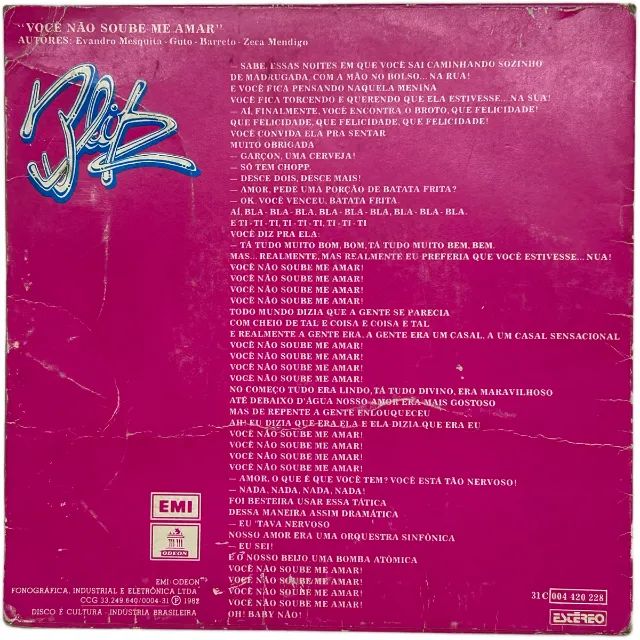 Disco Vinil Compacto Blitz Você Não Soube me Amar - Foto 2