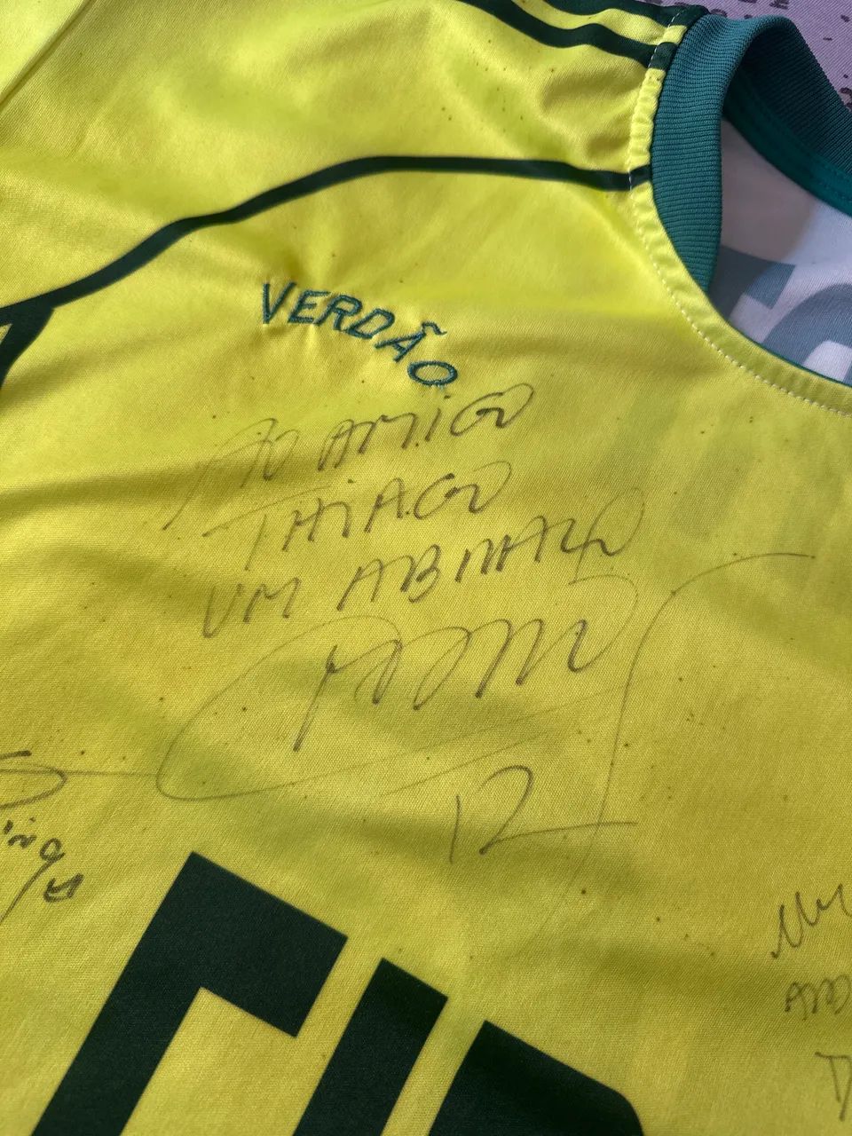 Camiseta Palmeiras Autografada - Marcos, Valdivia e + - Foto 2