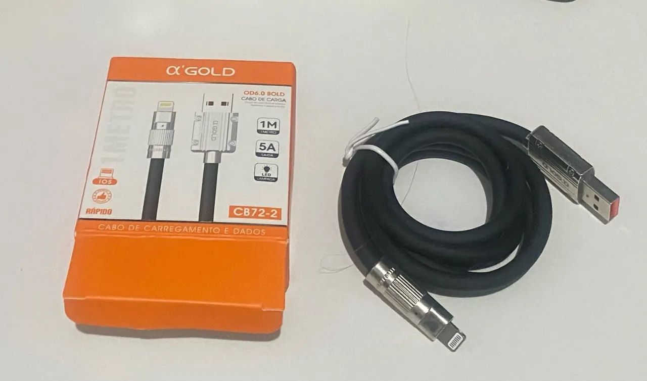 Gold cabo de carregamento para iPhone 1M