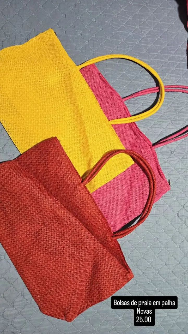 Bolsa para praia em palha