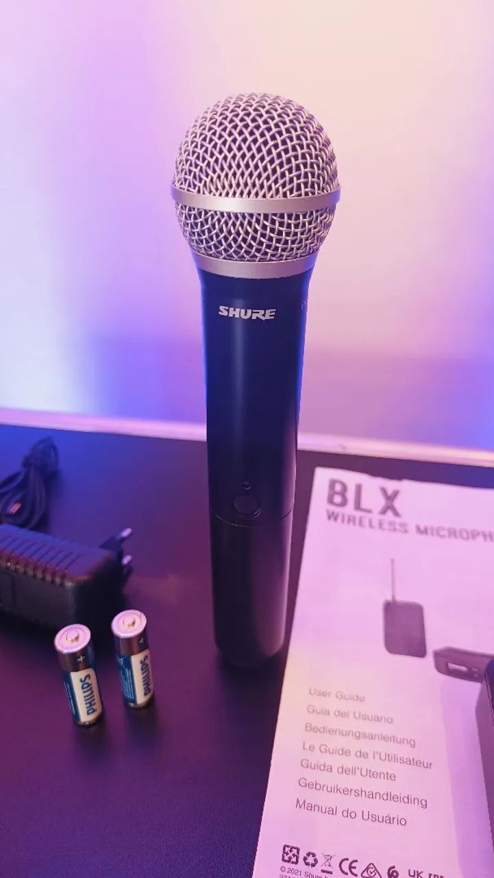 Microfone Original Shure Sem Fio BLX24 PG58 - J10 - Foto 2