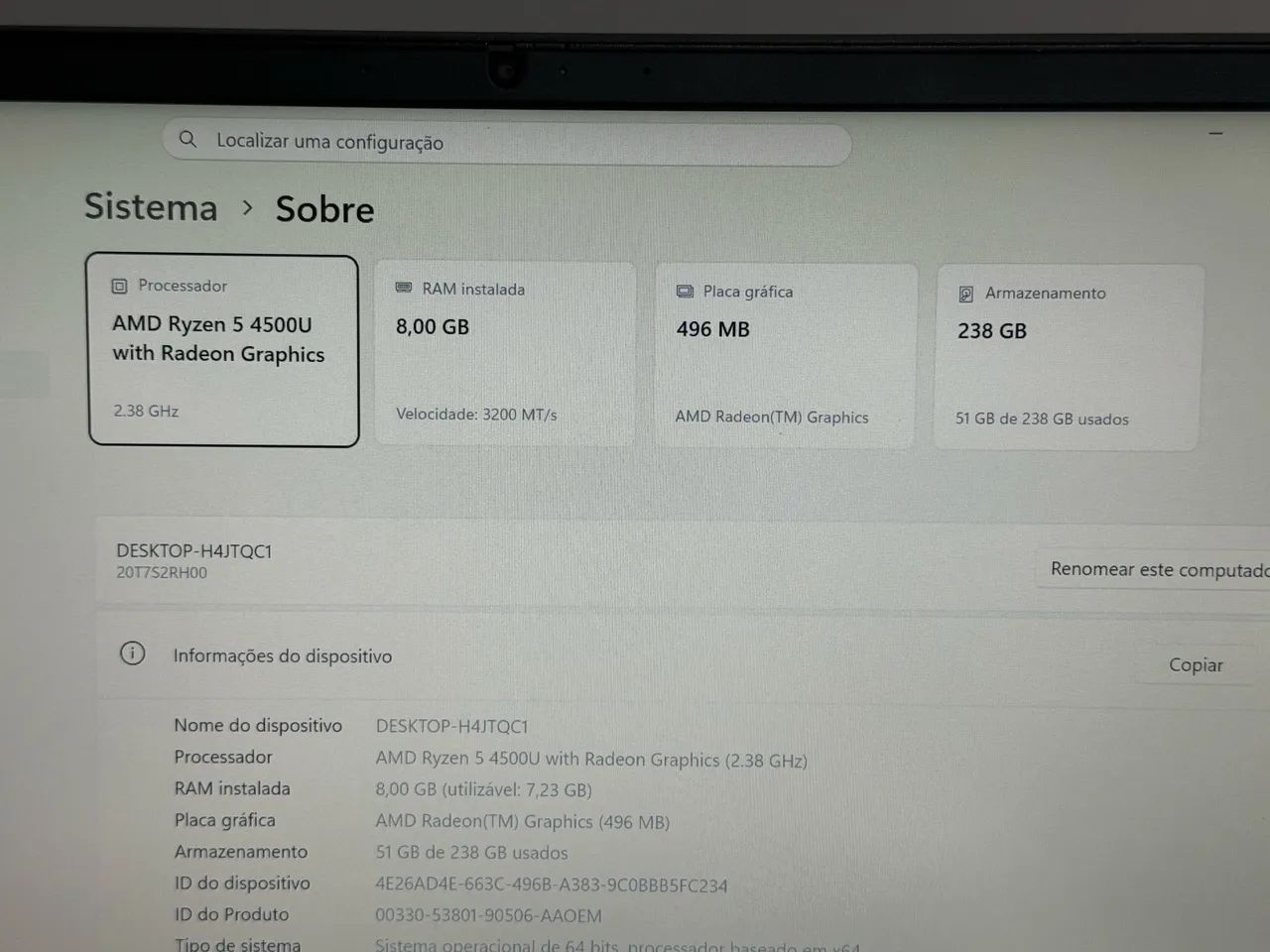 Vendo notebook Lenovo Thinkpad Ryzen 5 - Foto 5
