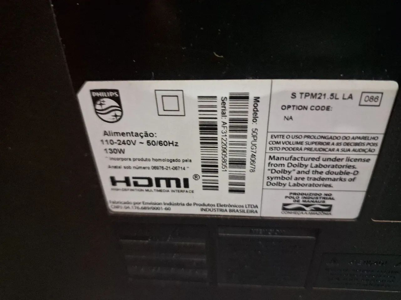 TV 50 POLEGADAS 4K COM DEFEITO NA TELA NÃO LIGA.. - Foto 2