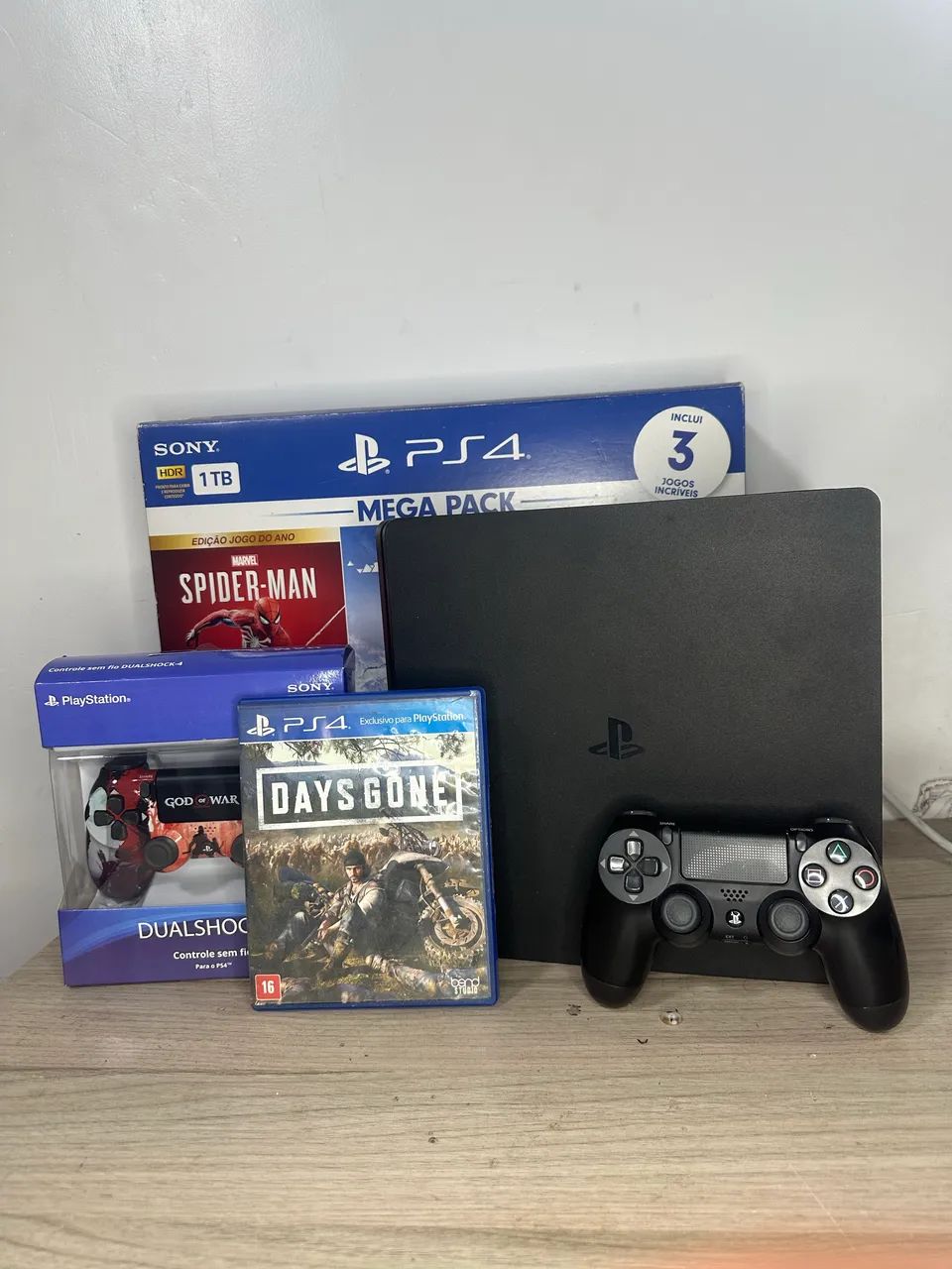 PS4 SLIM 1TB completo 