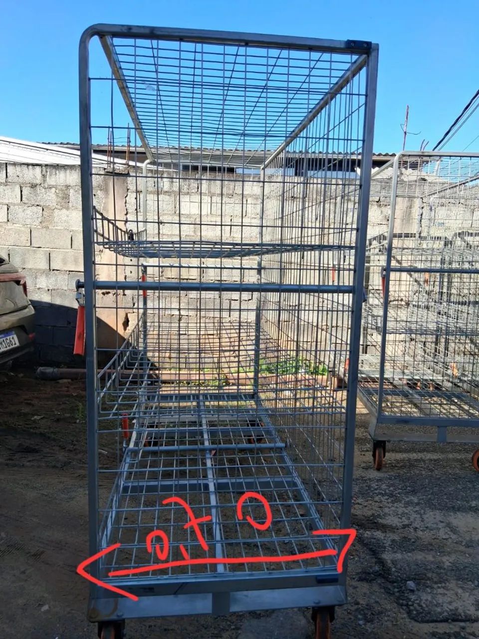 Gaiola de Ferro Industrial com Rodinhas - Reforçada - Foto 4