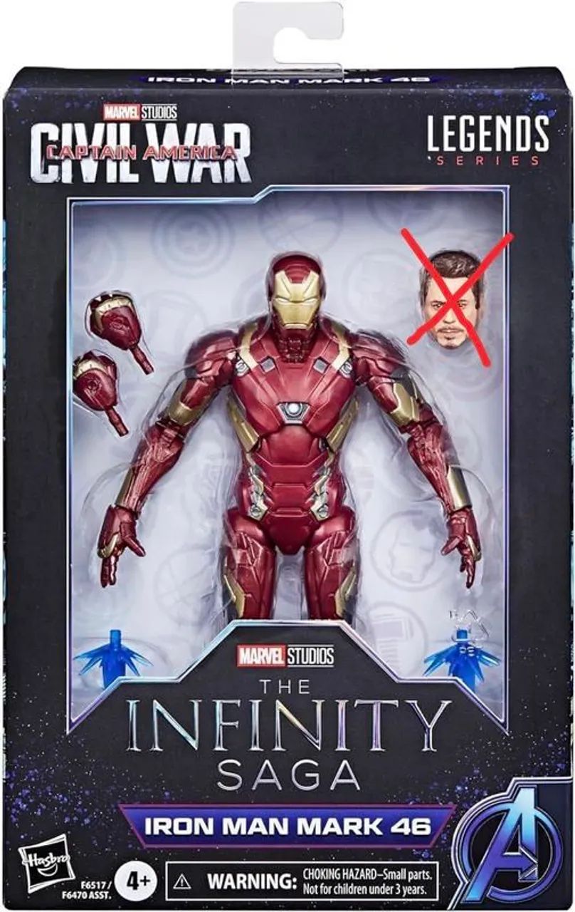 Marvel legends Iron Man mk46 na caixa sem a Head 
