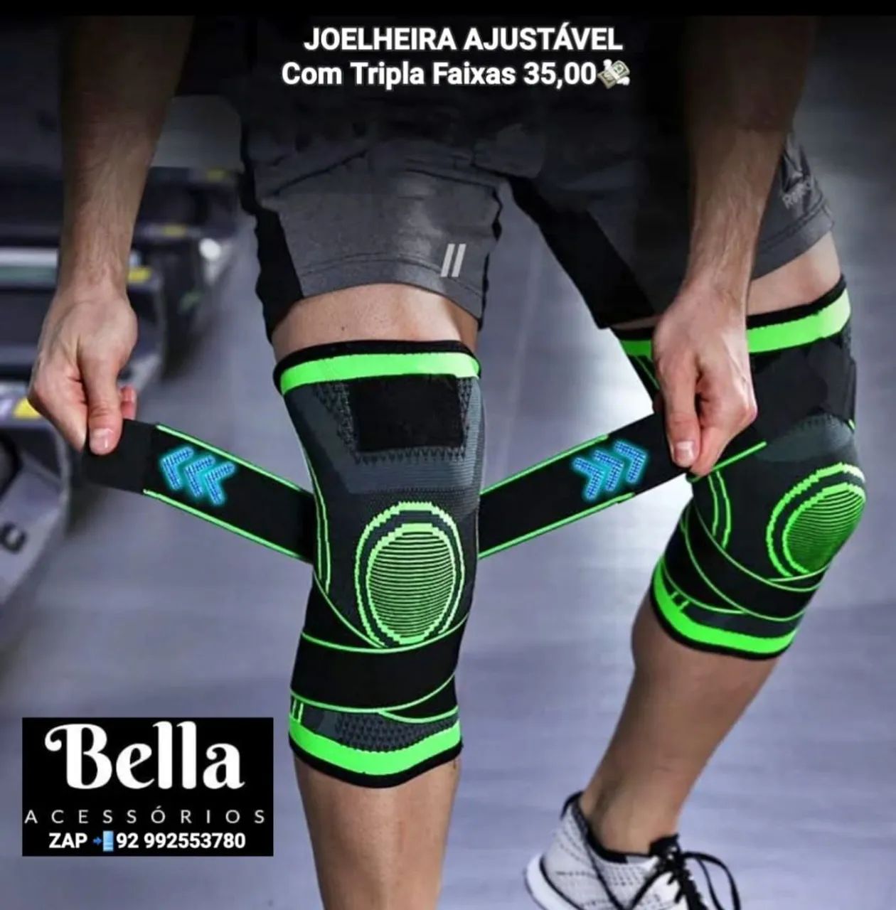 JOELHEIRA PROTETOR ESPORTE AJUSTÁVEL 