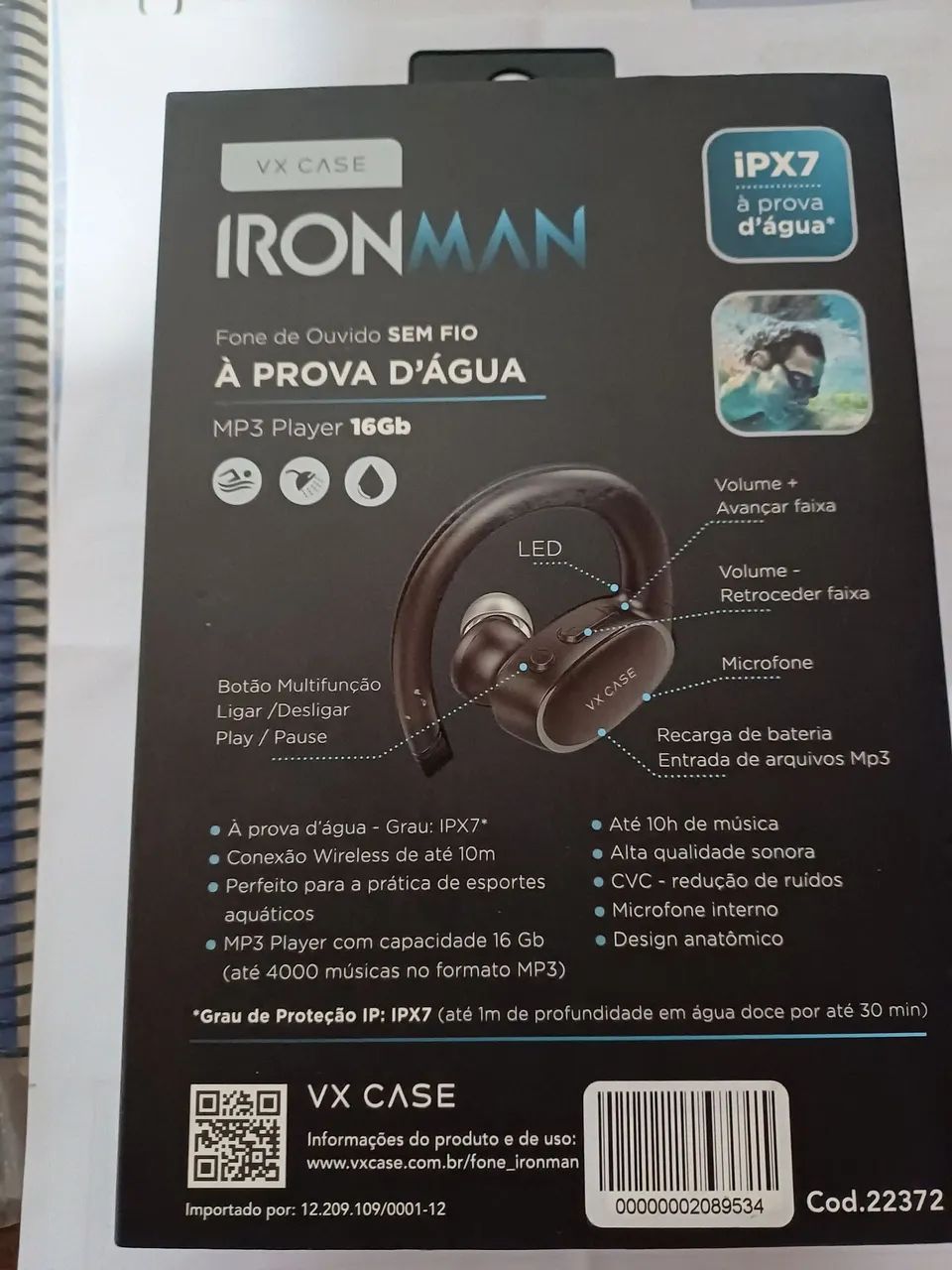 Fone sem fio IRONMAN marca VX CASE - Foto 2
