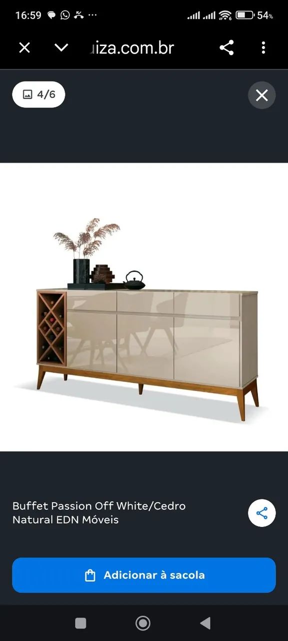 Balcão Buffet Passion Off White.
