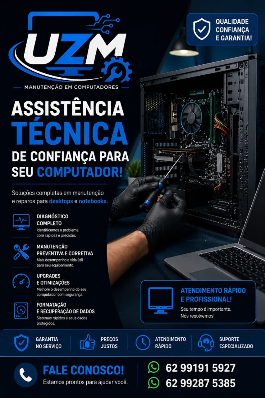 ? UZM INFORMÁTICA Seu Computador Funcionando Como Novo!