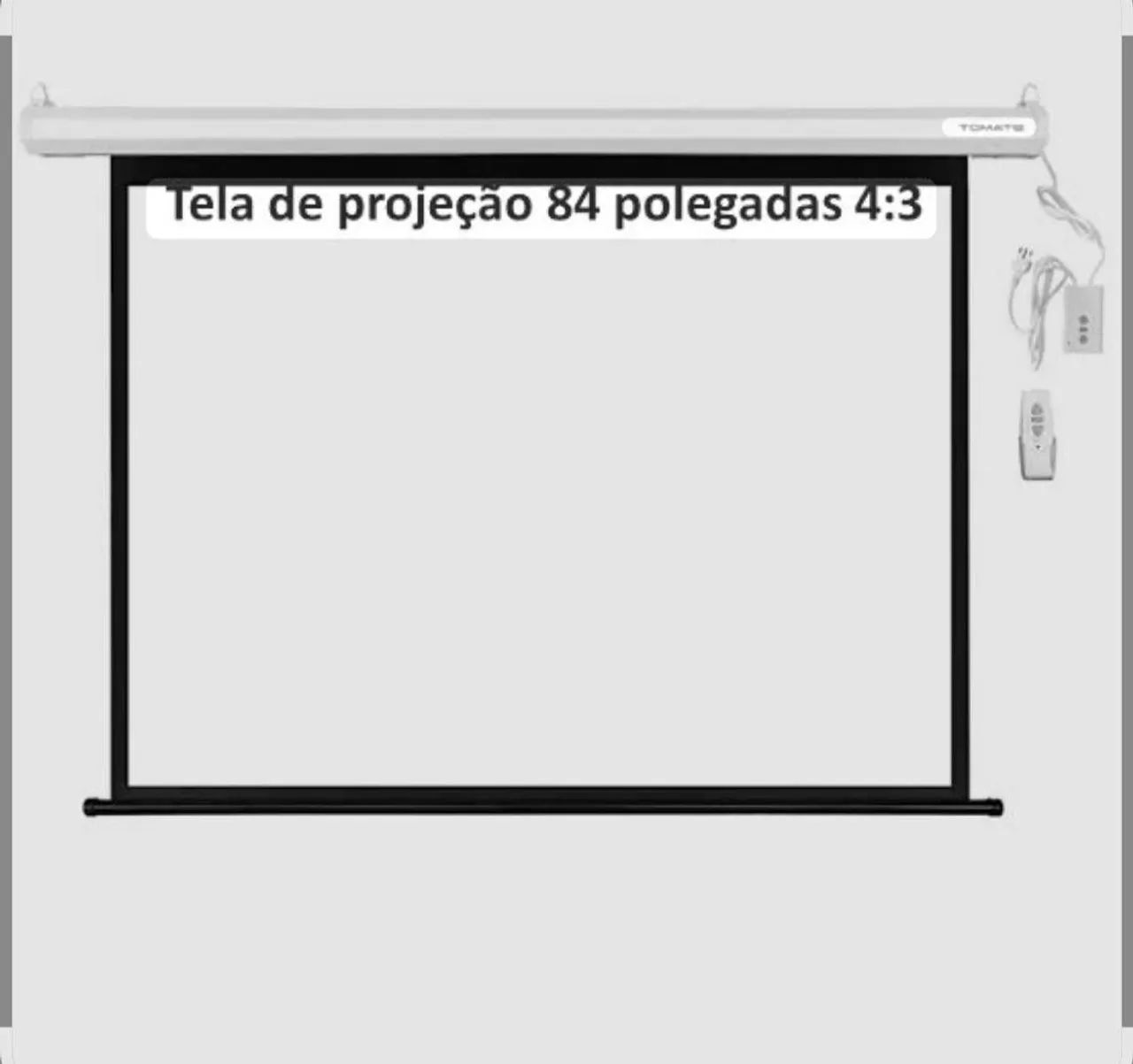 Tela de projeção elétrica 84' polegadas Tomate 
