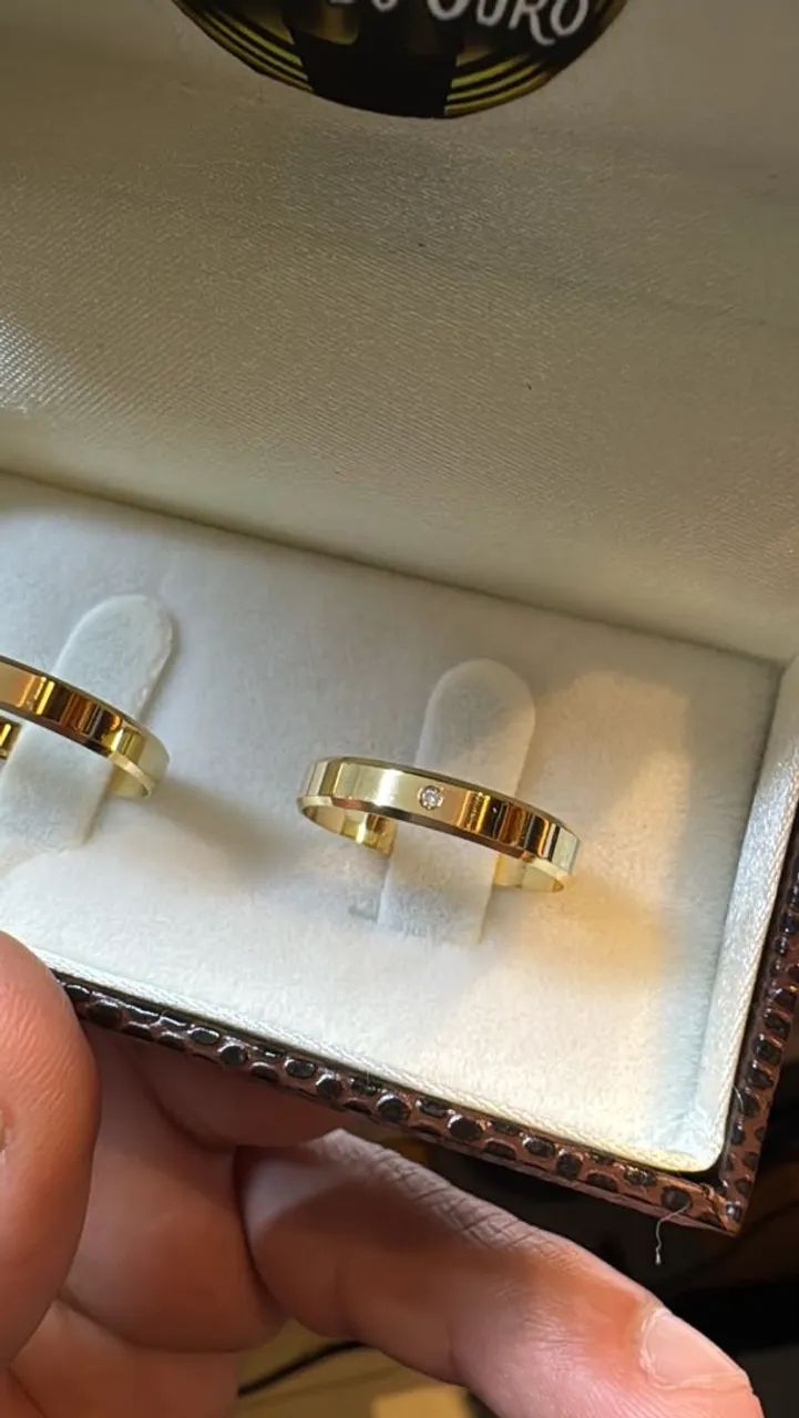Alianças de ouro 18k 750 - Foto 4