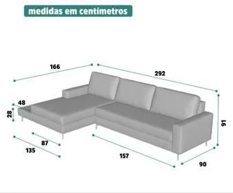 Sofá 2.88m em linho - Oferta! - Foto 3