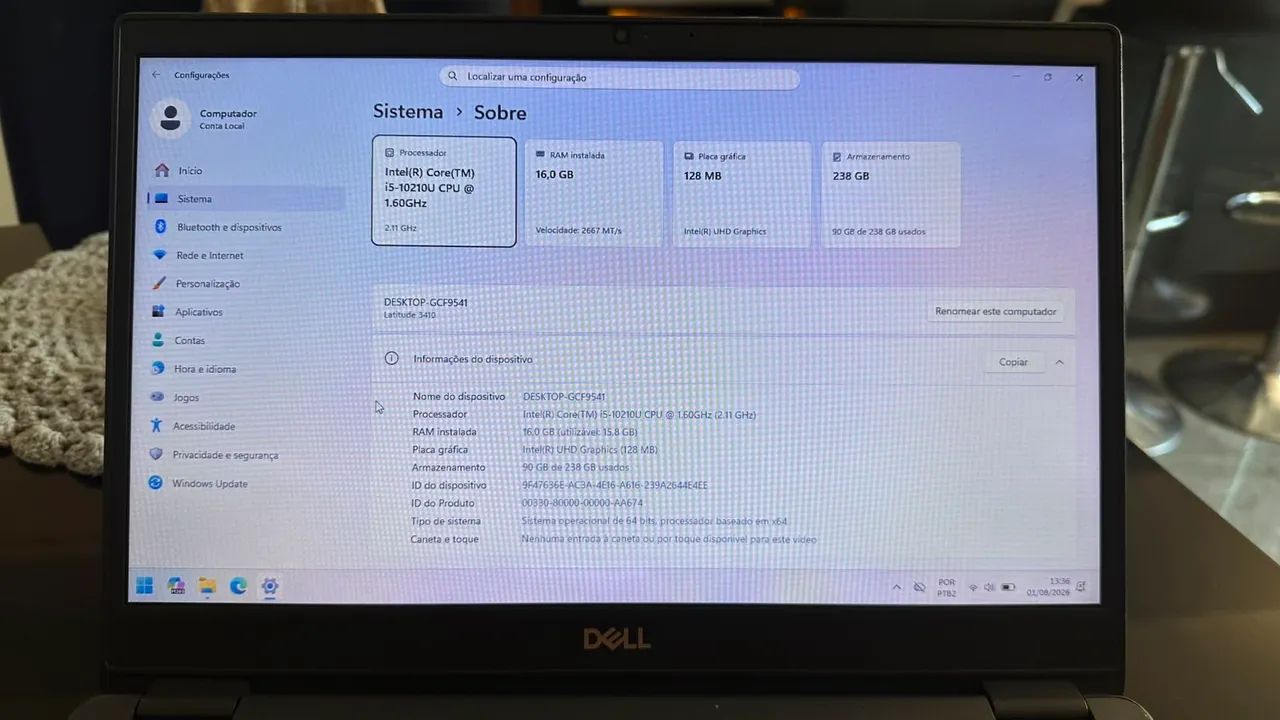 ? NOTEBOOK DELL LATITUDE 3410 - Foto 3