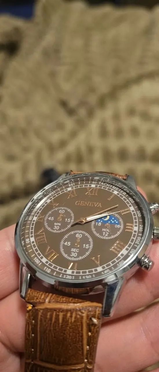 Relógio Masculino Geneva - Novo e Elegante
