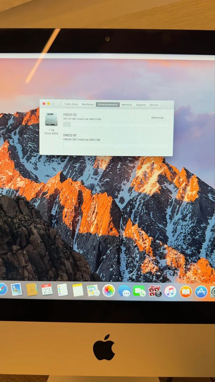 iMac 21.5 Late 2012 Apple + teclado e mouse wireless originais