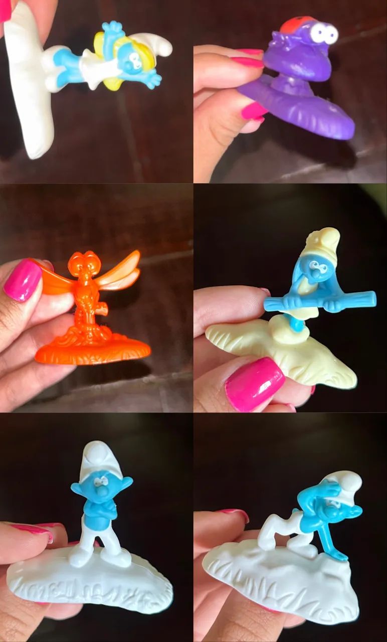 coleção de Smurfs e vila dos Smurfs. - Foto 5