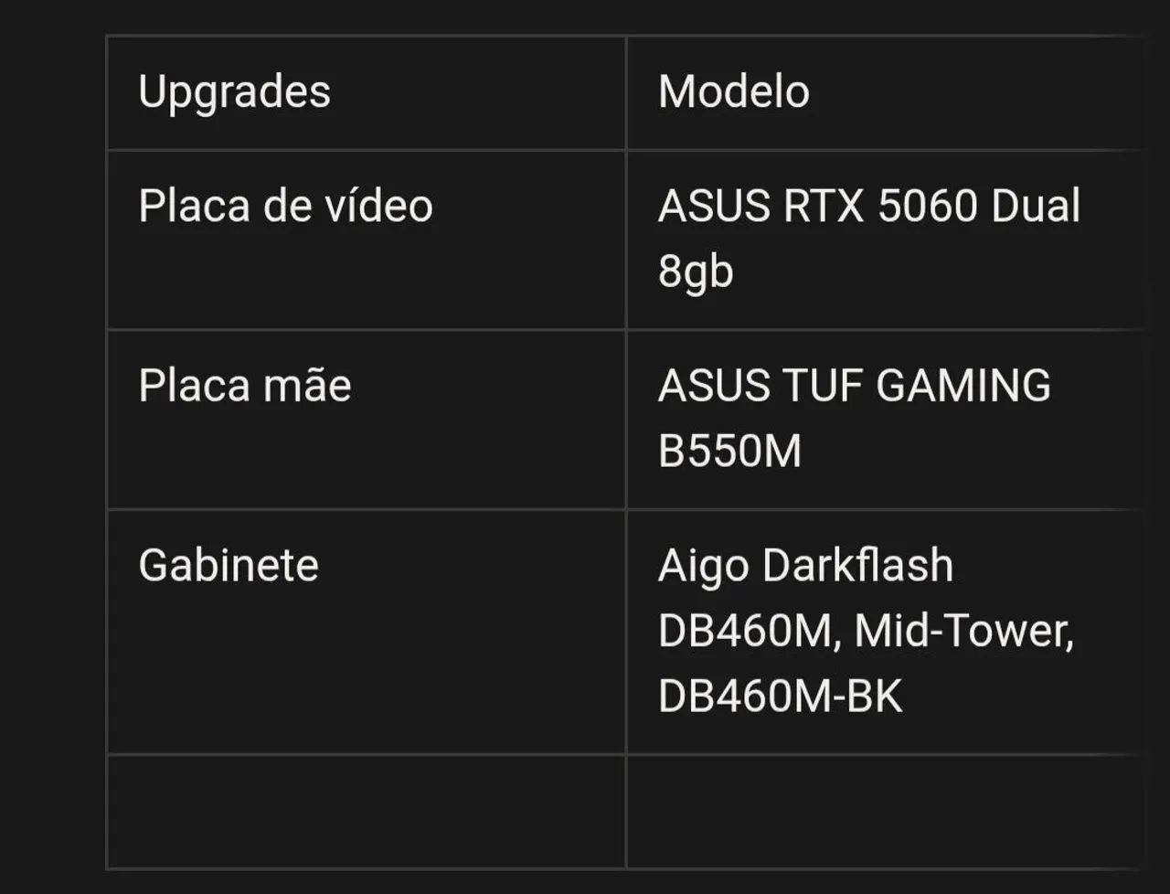 Pc gamer all black completo