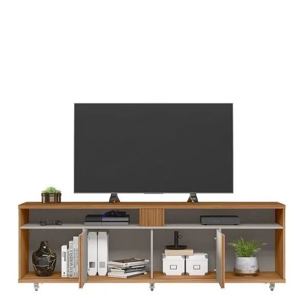 Rack para TV até 70 Polegadas NT 1290 Notável Móveis Freijó Trend/Off White Tx - Foto 4