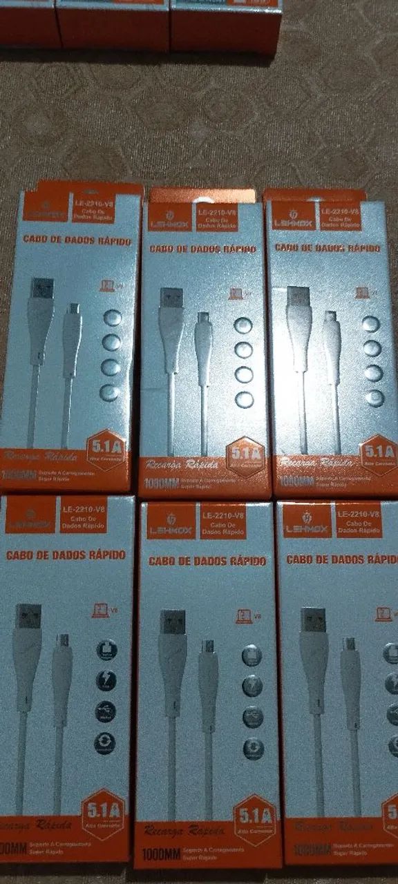 Cabo USB tipo V8