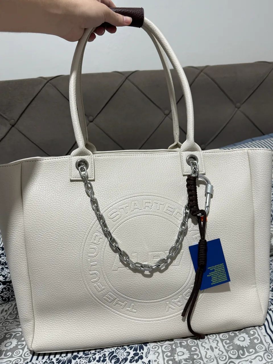 Bolsa Tote Bag Alexandre Pavão Off white 