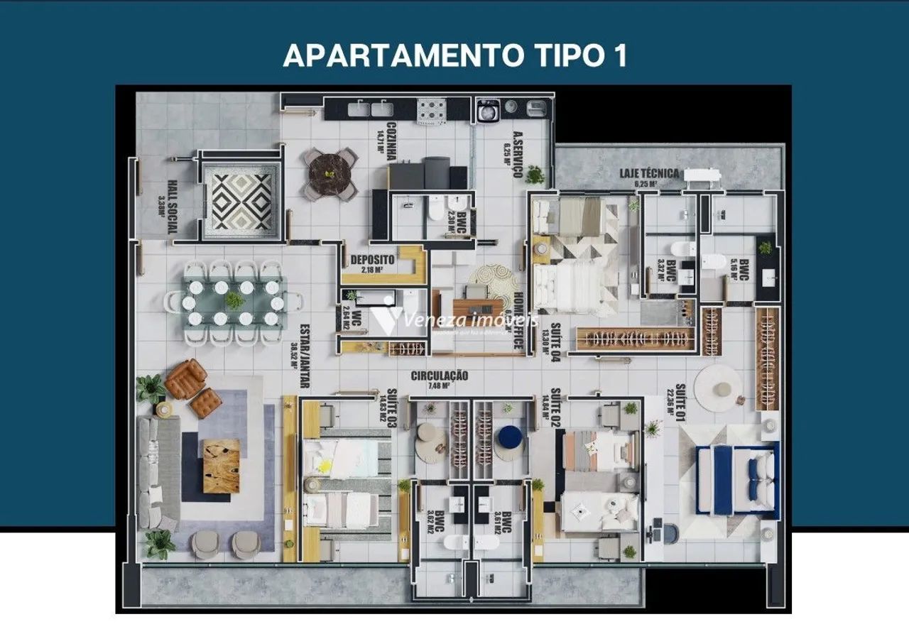 Ágio no Edifício Massimo | 190m² e 4 Suítes - Foto 5